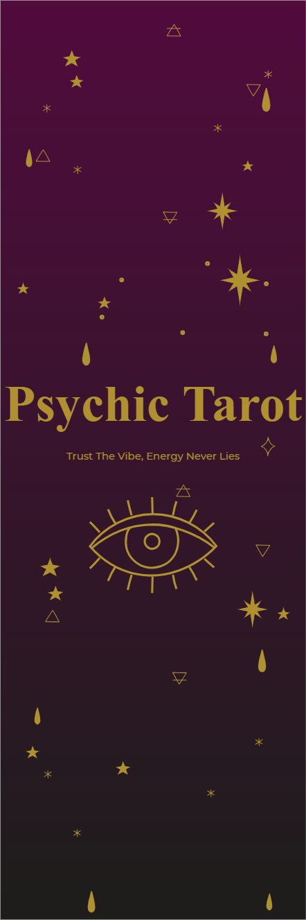 Custom Outdoor Yard Signs Multiple Sizes Psychic Tarot Trust the Vibe, Energy Never Lies