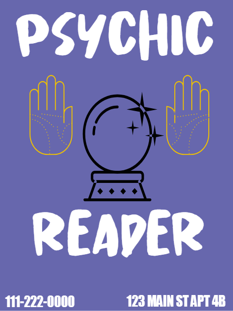 Custom Outdoor Yard Signs Multiple Sizes Psychic Reader