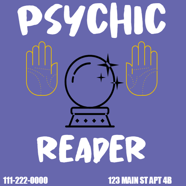 Custom Outdoor Yard Signs Multiple Sizes Psychic Reader