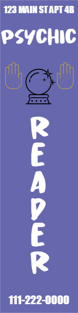 Custom Outdoor Yard Signs Multiple Sizes Psychic Reader