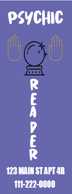 Custom Outdoor Yard Signs Multiple Sizes Psychic Reader