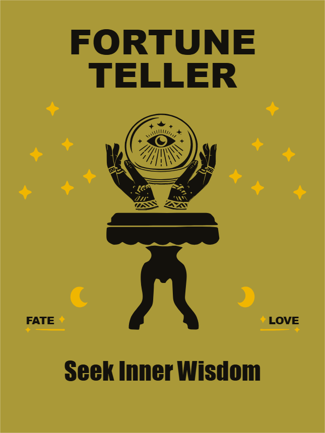 Custom Outdoor Yard Signs Multiple Sizes Fortune Teller Seek Inner Wisdom