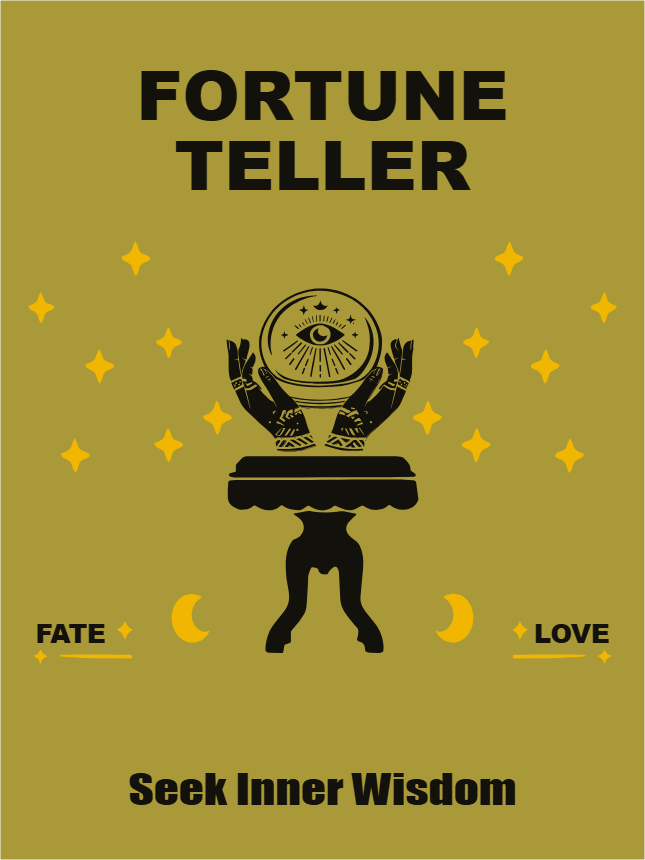 Custom Outdoor Yard Signs Multiple Sizes Fortune Teller Seek Inner Wisdom