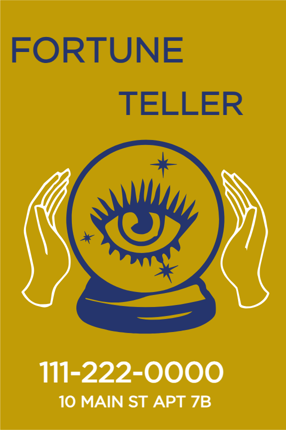 Custom Outdoor Yard SignsCustom Outdoor Yard Signs Multiple Sizes Fortune Teller   Multiple Sizes Fortune Teller