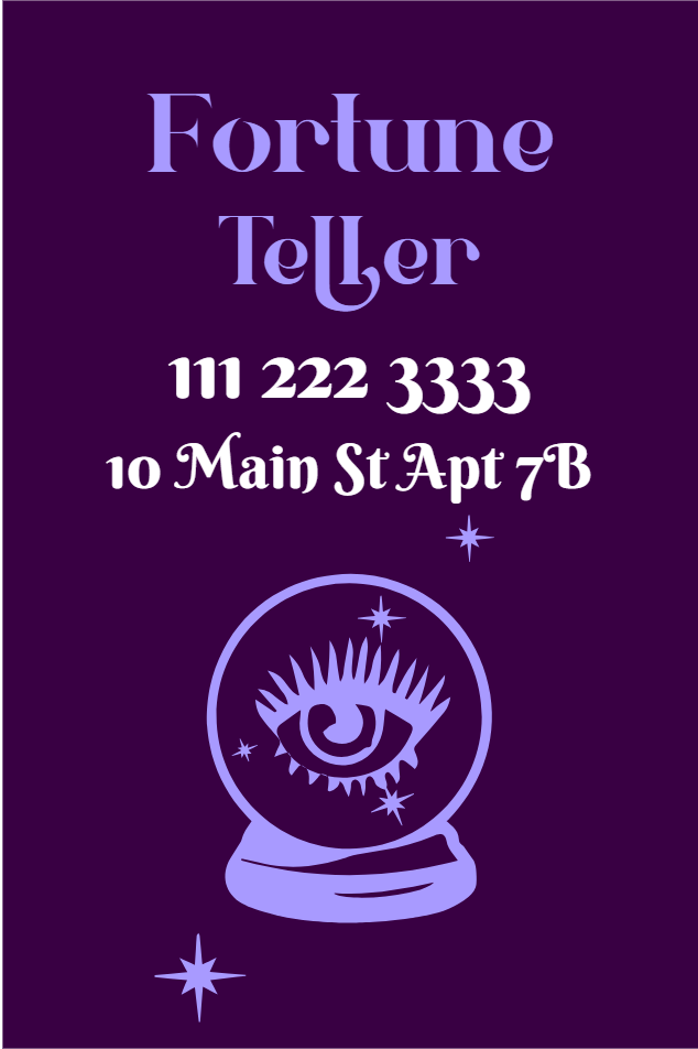 Custom Outdoor Yard SignsCustom Outdoor Yard Signs Multiple Sizes Fortune Teller   Multiple Sizes Fortune Teller