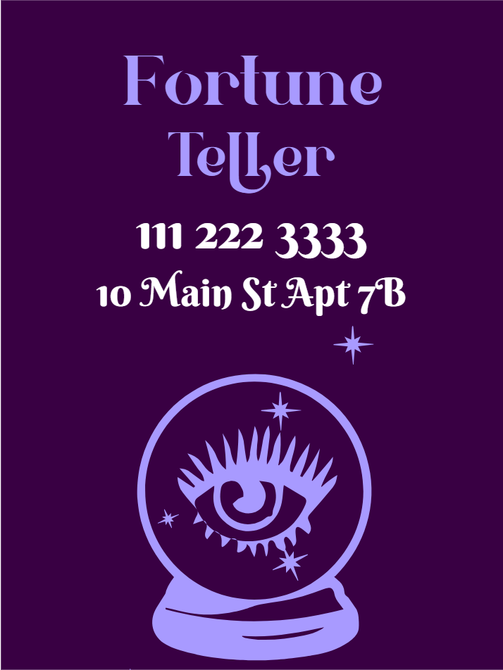 Custom Outdoor Yard SignsCustom Outdoor Yard Signs Multiple Sizes Fortune Teller   Multiple Sizes Fortune Teller