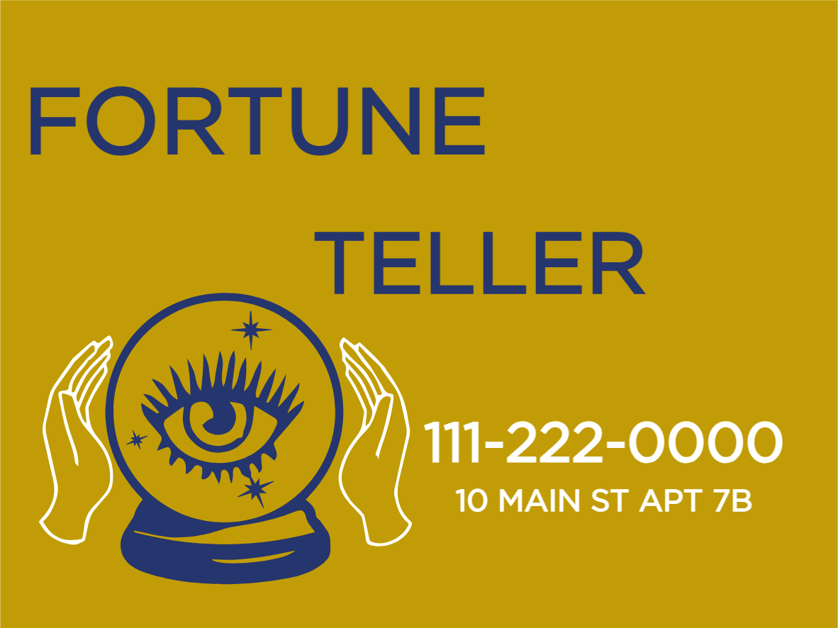 Custom Outdoor Yard SignsCustom Outdoor Yard Signs Multiple Sizes Fortune Teller   Multiple Sizes Fortune Teller