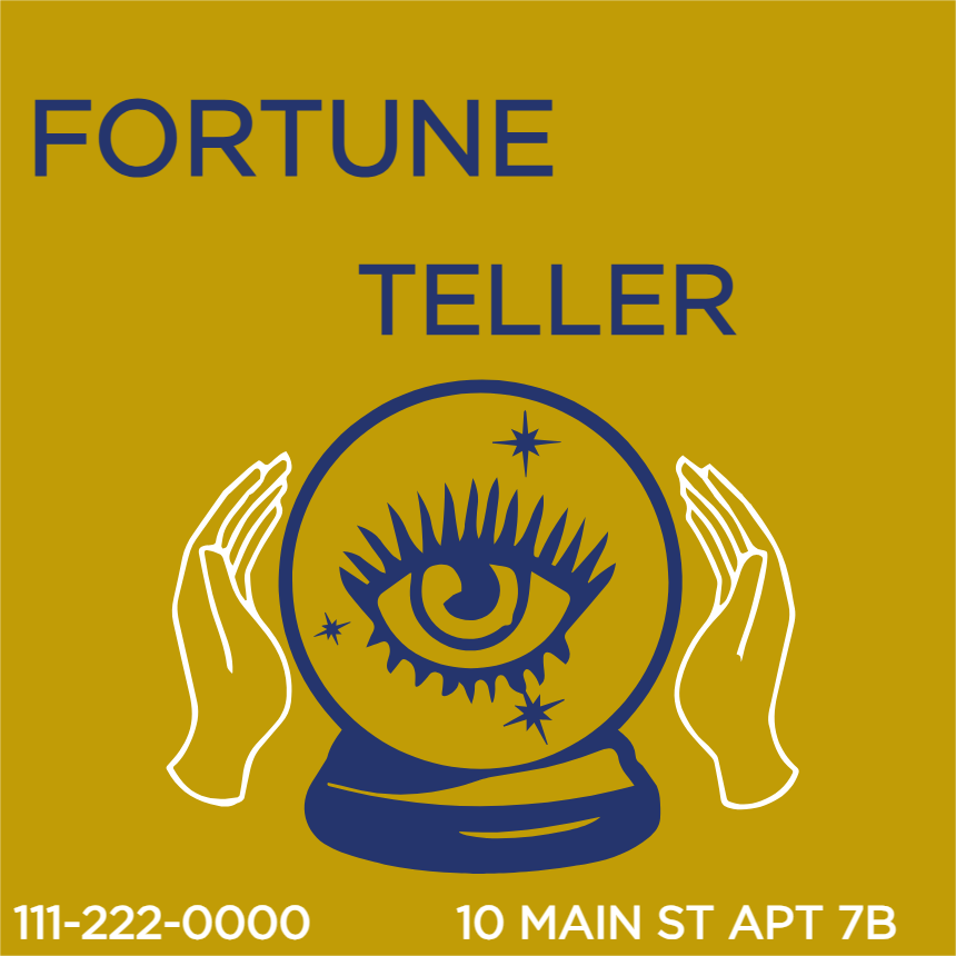 Custom Outdoor Yard SignsCustom Outdoor Yard Signs Multiple Sizes Fortune Teller   Multiple Sizes Fortune Teller