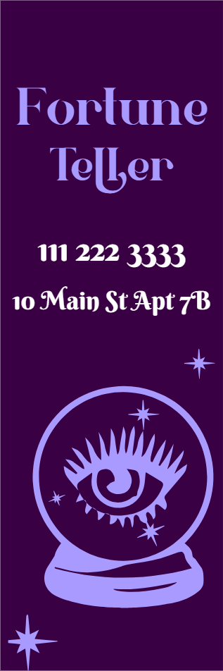 Custom Outdoor Yard SignsCustom Outdoor Yard Signs Multiple Sizes Fortune Teller   Multiple Sizes Fortune Teller