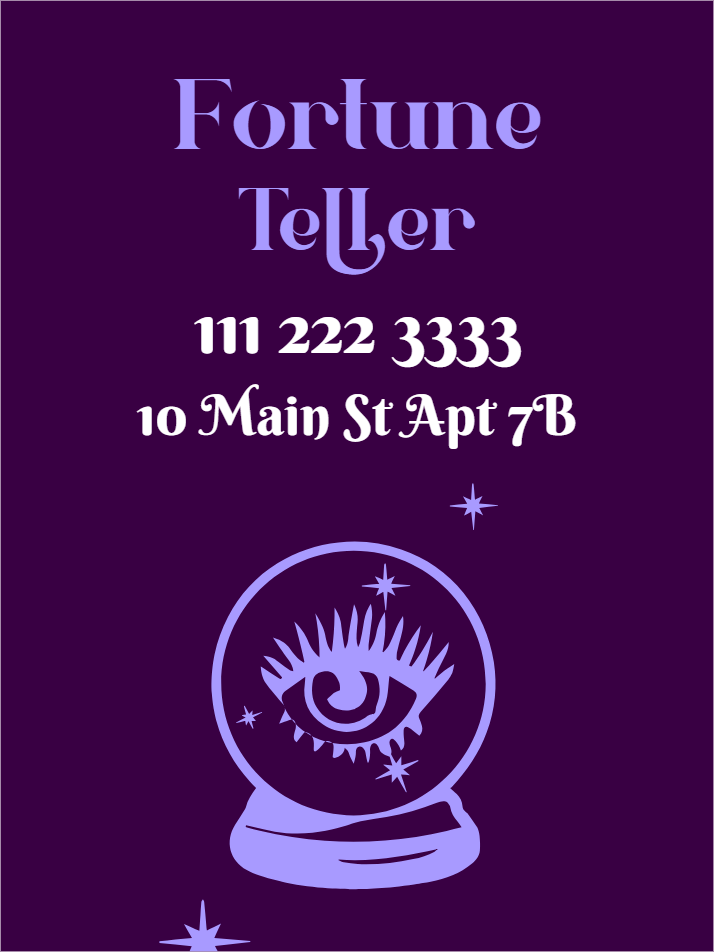 Custom Outdoor Yard SignsCustom Outdoor Yard Signs Multiple Sizes Fortune Teller   Multiple Sizes Fortune Teller