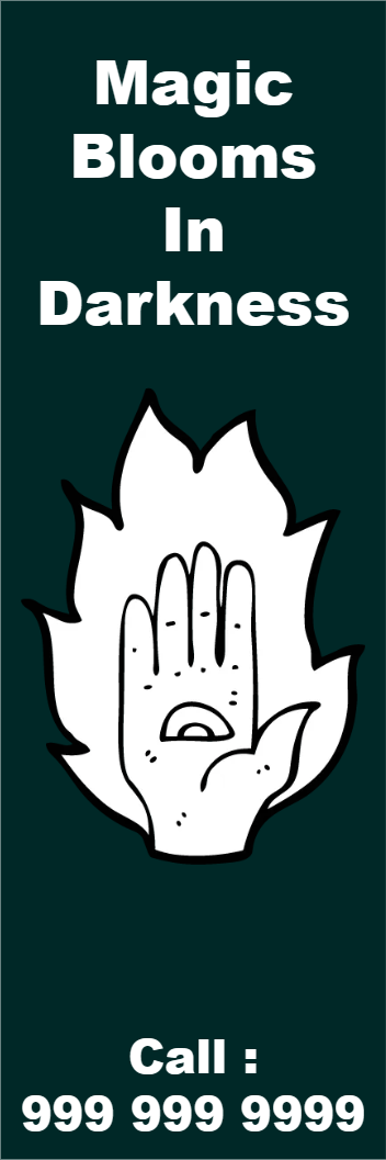 Custom Outdoor Yard Signs Multiple Sizes Magic Blooms in Darkness