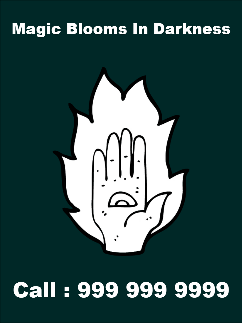 Custom Outdoor Yard Signs Multiple Sizes Magic Blooms in Darkness