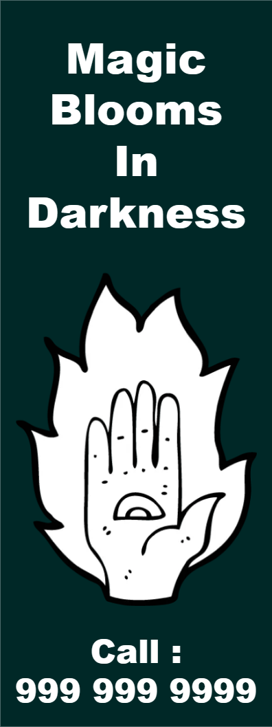 Custom Outdoor Yard Signs Multiple Sizes Magic Blooms in Darkness