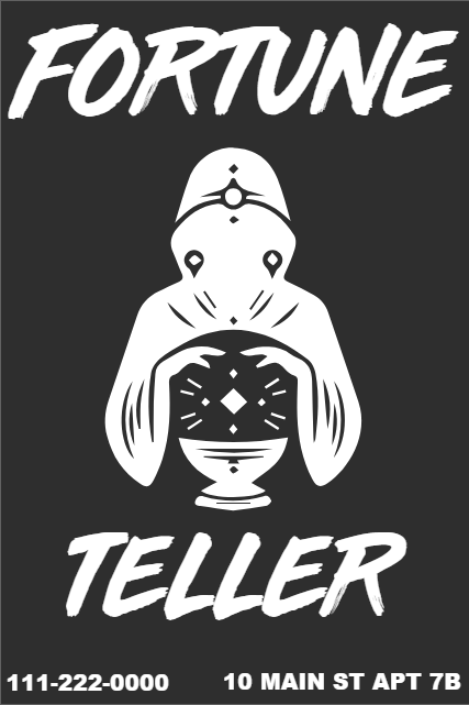 Custom Outdoor Yard Signs Multiple Sizes Fortune Teller 2