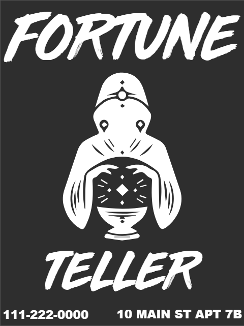 Custom Outdoor Yard Signs Multiple Sizes Fortune Teller 2