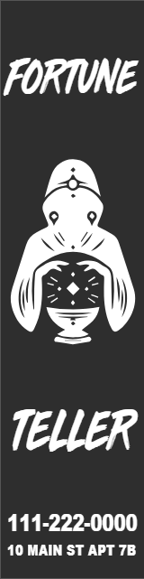 Custom Outdoor Yard Signs Multiple Sizes Fortune Teller 2