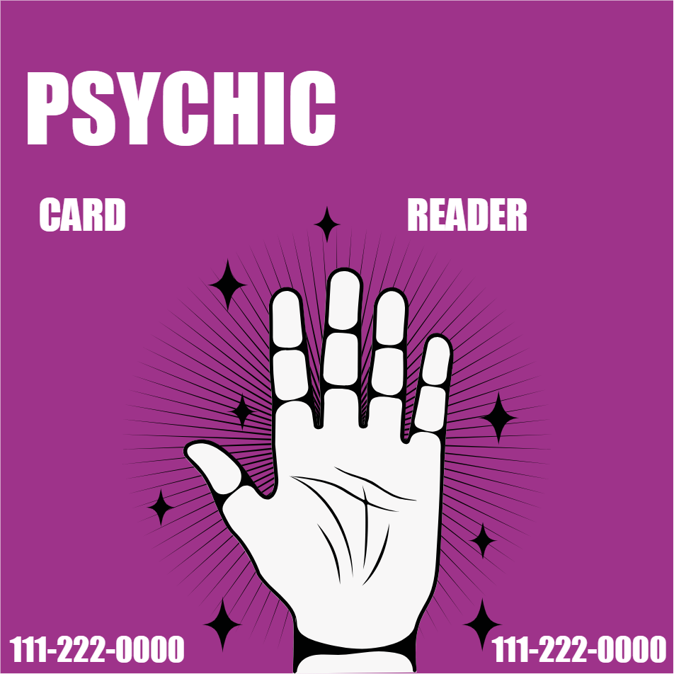 Custom Outdoor Yard Signs Multiple Sizes Psychic Card Reader