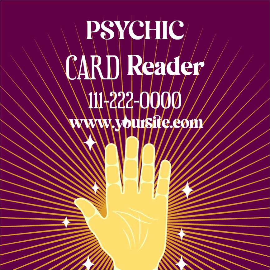 Custom Outdoor Yard Signs Multiple Sizes Psychic Card Reader