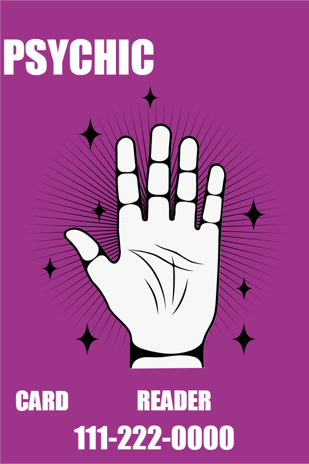 Custom Outdoor Yard Signs Multiple Sizes Psychic Card Reader