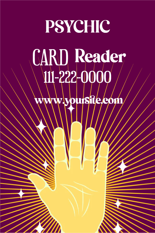 Custom Outdoor Yard Signs Multiple Sizes Psychic Card Reader