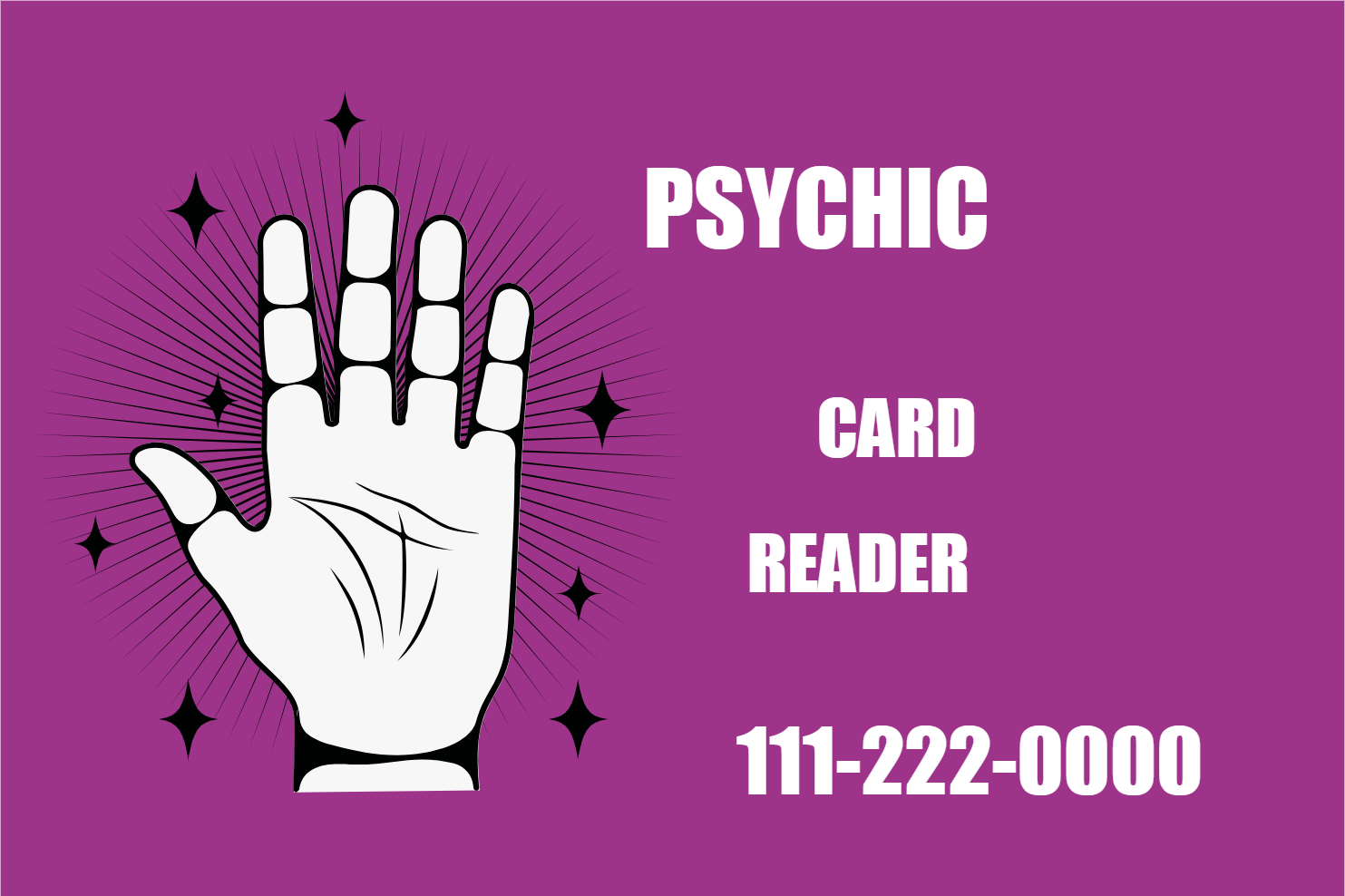 Custom Outdoor Yard Signs Multiple Sizes Psychic Card Reader