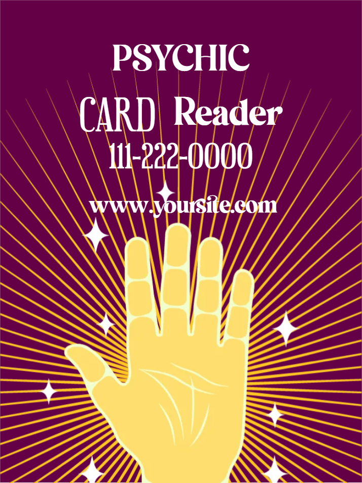 Custom Outdoor Yard Signs Multiple Sizes Psychic Card Reader