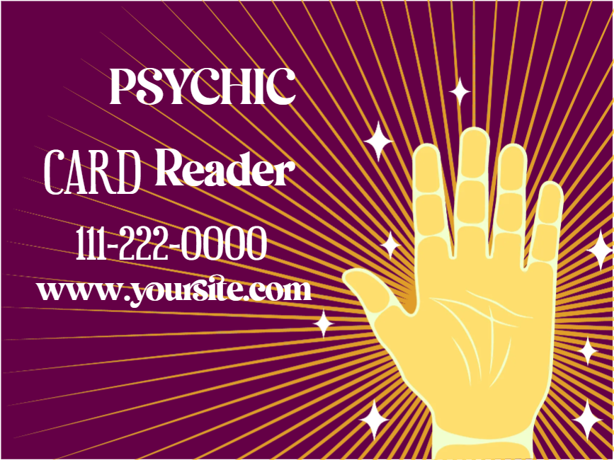 Custom Outdoor Yard Signs Multiple Sizes Psychic Card Reader