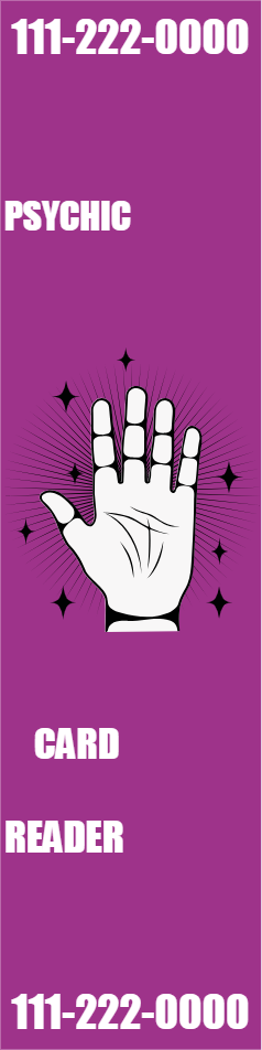 Custom Outdoor Yard Signs Multiple Sizes Psychic Card Reader