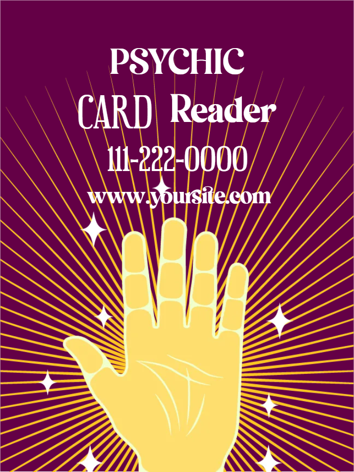 Custom Outdoor Yard Signs Multiple Sizes Psychic Card Reader