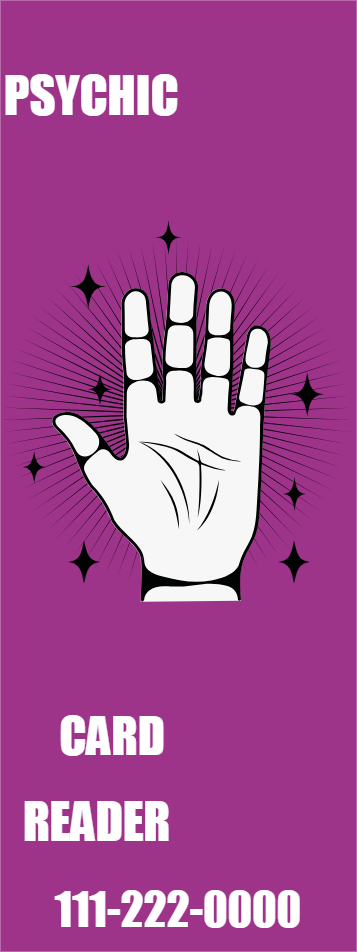 Custom Outdoor Yard Signs Multiple Sizes Psychic Card Reader