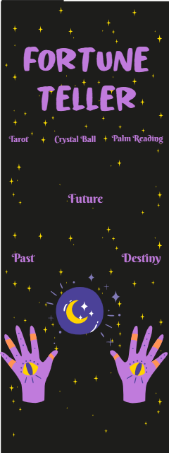 Custom Outdoor Yard Signs Multiple Sizes Fortune Teller Past, Future, and Destiny