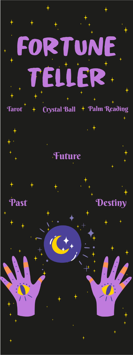 Custom Outdoor Yard Signs Multiple Sizes Fortune Teller Past, Future, and Destiny