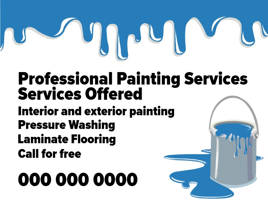 Custom Outdoor Yard Signs Multiple Sizes House Painting