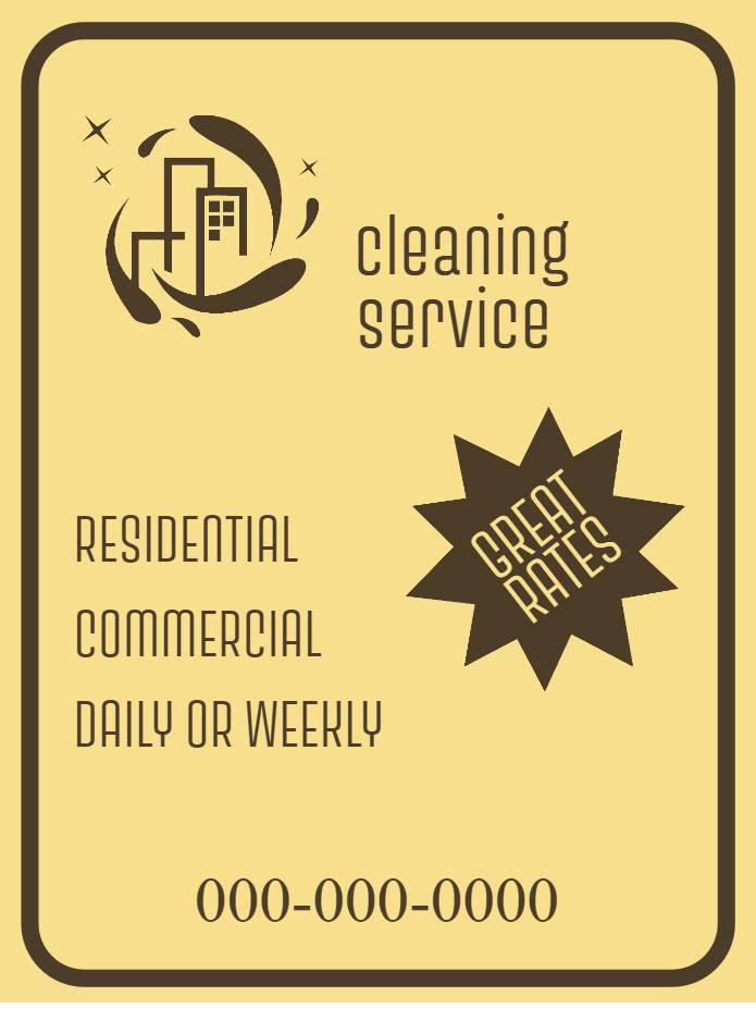 Custom Outdoor Yard Signs Multiple Sizes Cleaning Service