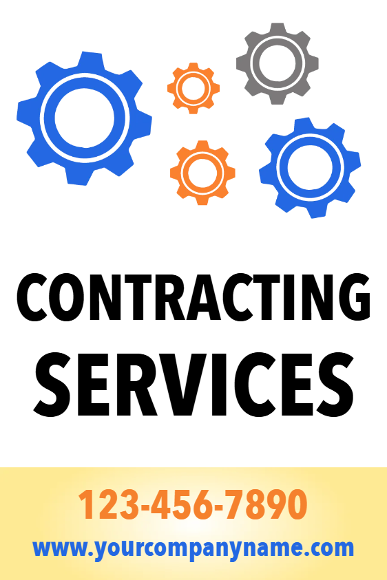 Custom Outdoor Yard Signs Multiple Sizes Contracting Services