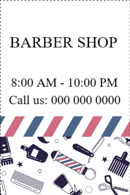 Custom Outdoor Yard Signs Multiple Sizes Barber Shop