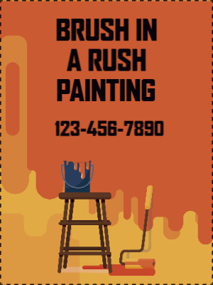 Custom Outdoor Yard Signs Multiple Sizes Brush In a Rush