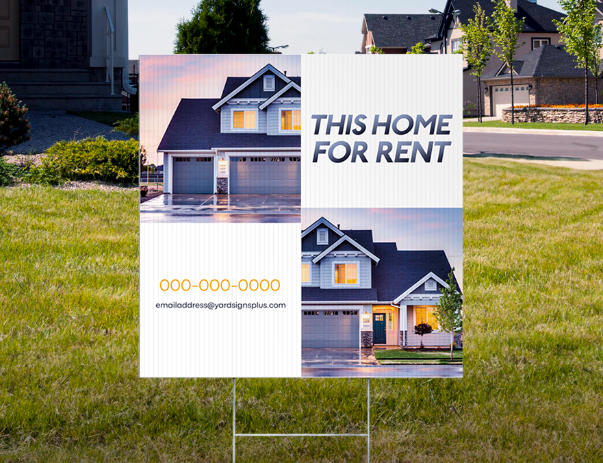 Custom Outdoor Yard Signs Multiple Sizes Home for Rent
