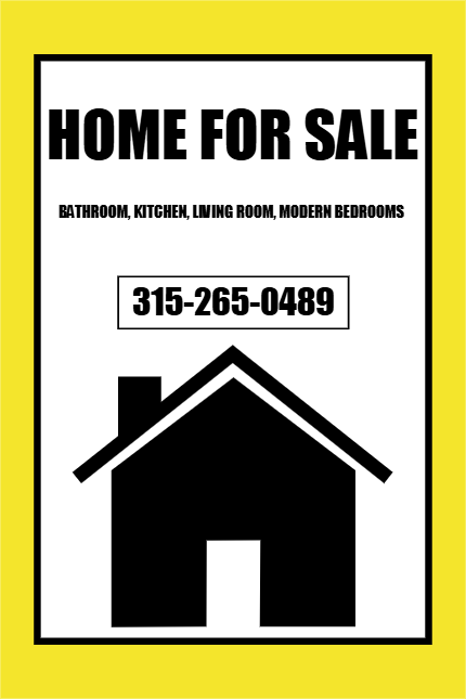 Custom Outdoor Yard Signs Multiple Sizes Home for Sale