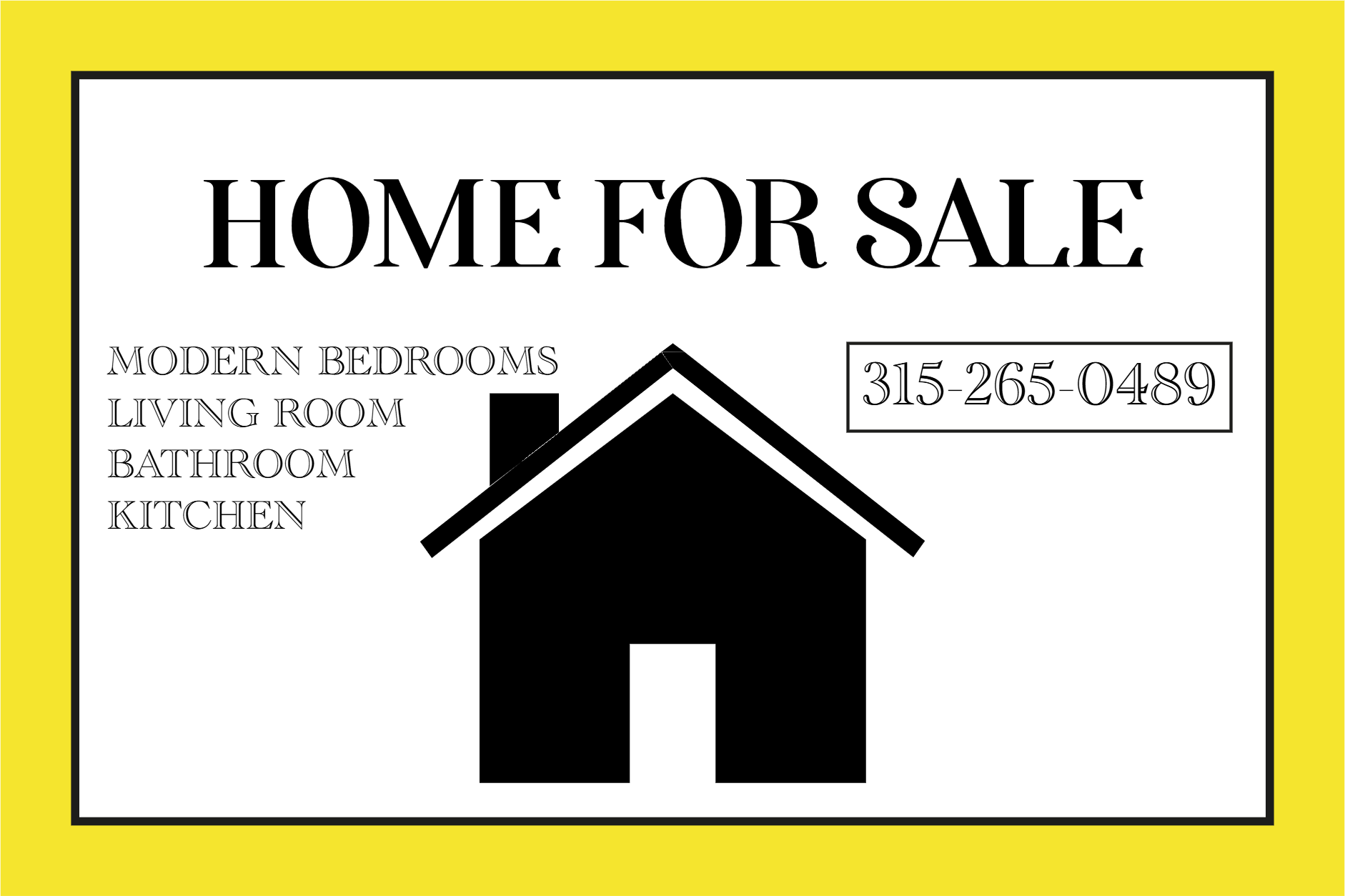 Custom Outdoor Yard Signs Multiple Sizes Home for Sale