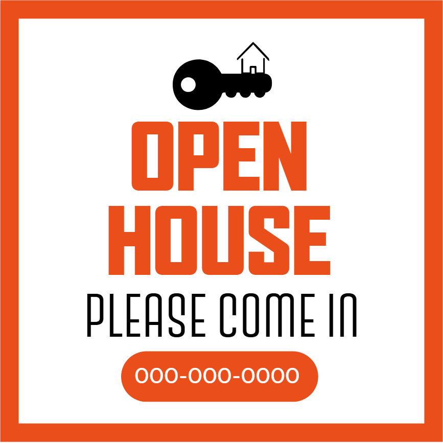 Custom Outdoor Yard Signs Multiple Sizes Open House