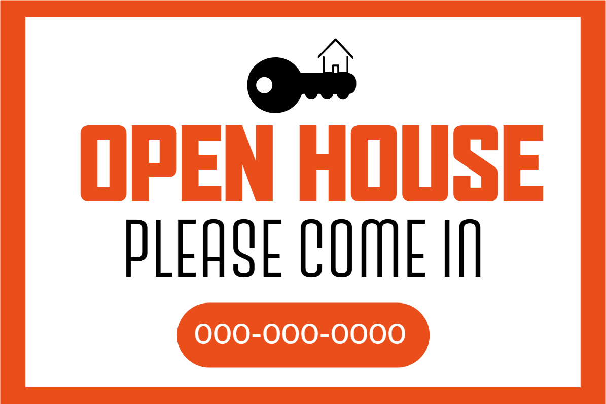 Custom Outdoor Yard Signs Multiple Sizes Open House