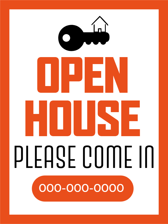Custom Outdoor Yard Signs Multiple Sizes Open House