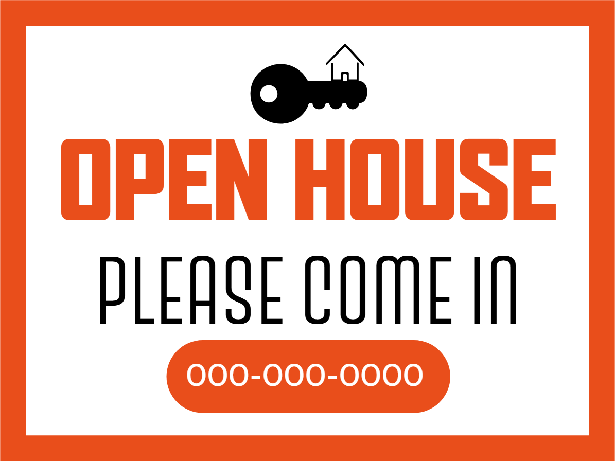 Custom Outdoor Yard Signs Multiple Sizes Open House