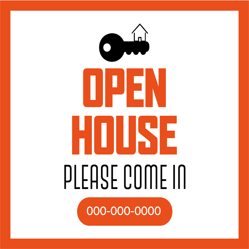 Custom Outdoor Yard Signs Multiple Sizes Open House