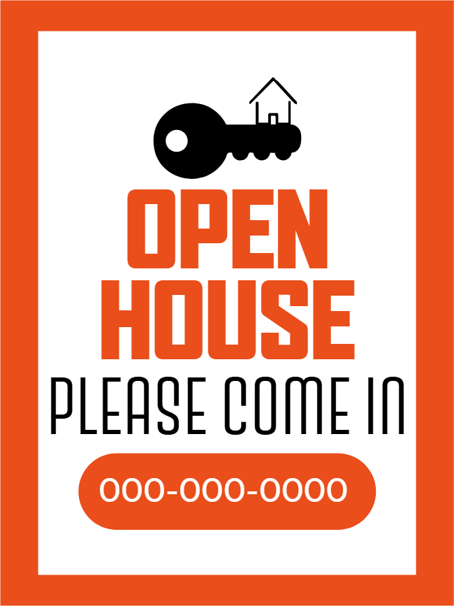 Custom Outdoor Yard Signs Multiple Sizes Open House