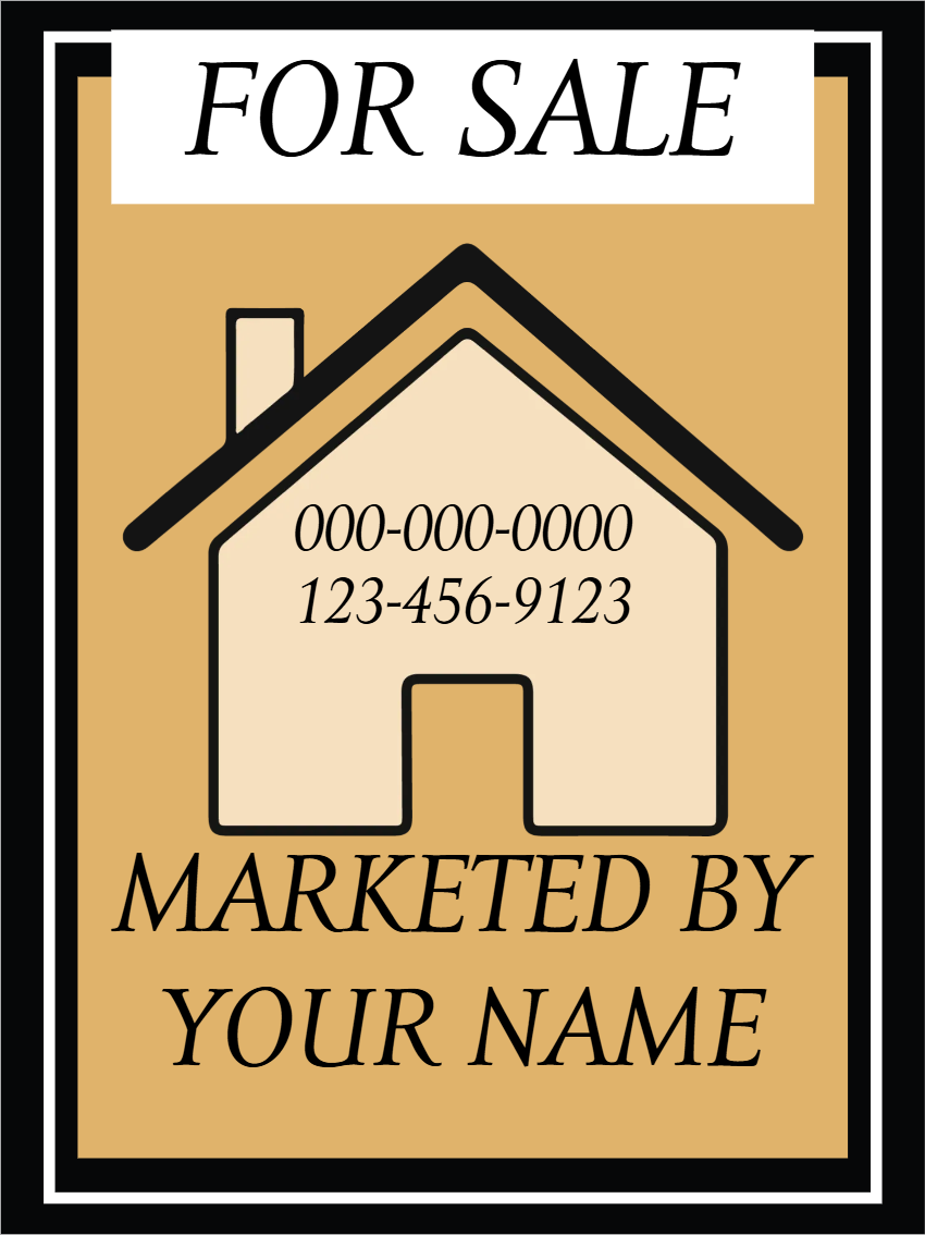 Custom Outdoor Yard Signs Multiple Sizes Home For Sale