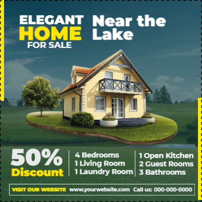 Custom Outdoor Yard Signs Multiple Sizes Home Near Lake