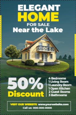 Custom Outdoor Yard Signs Multiple Sizes Home Near Lake