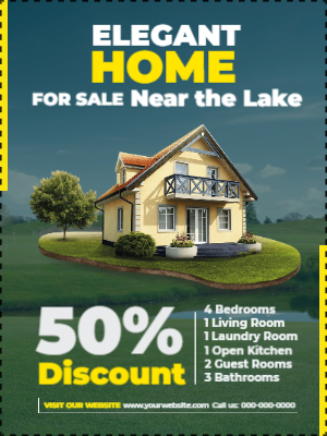 Custom Outdoor Yard Signs Multiple Sizes Home Near Lake